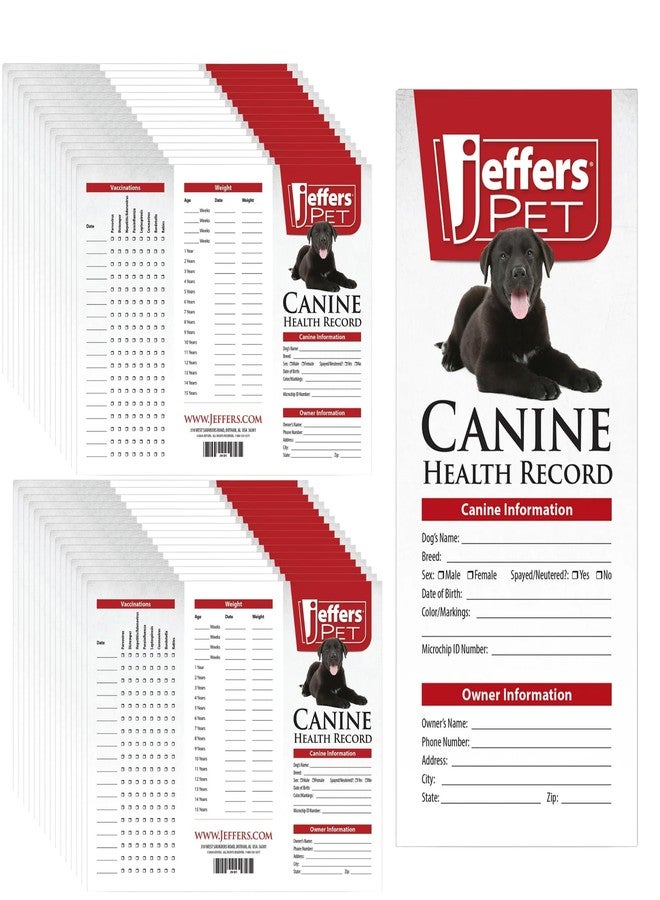 Jeffers Canine Health Records, 25 Pack - Image 1